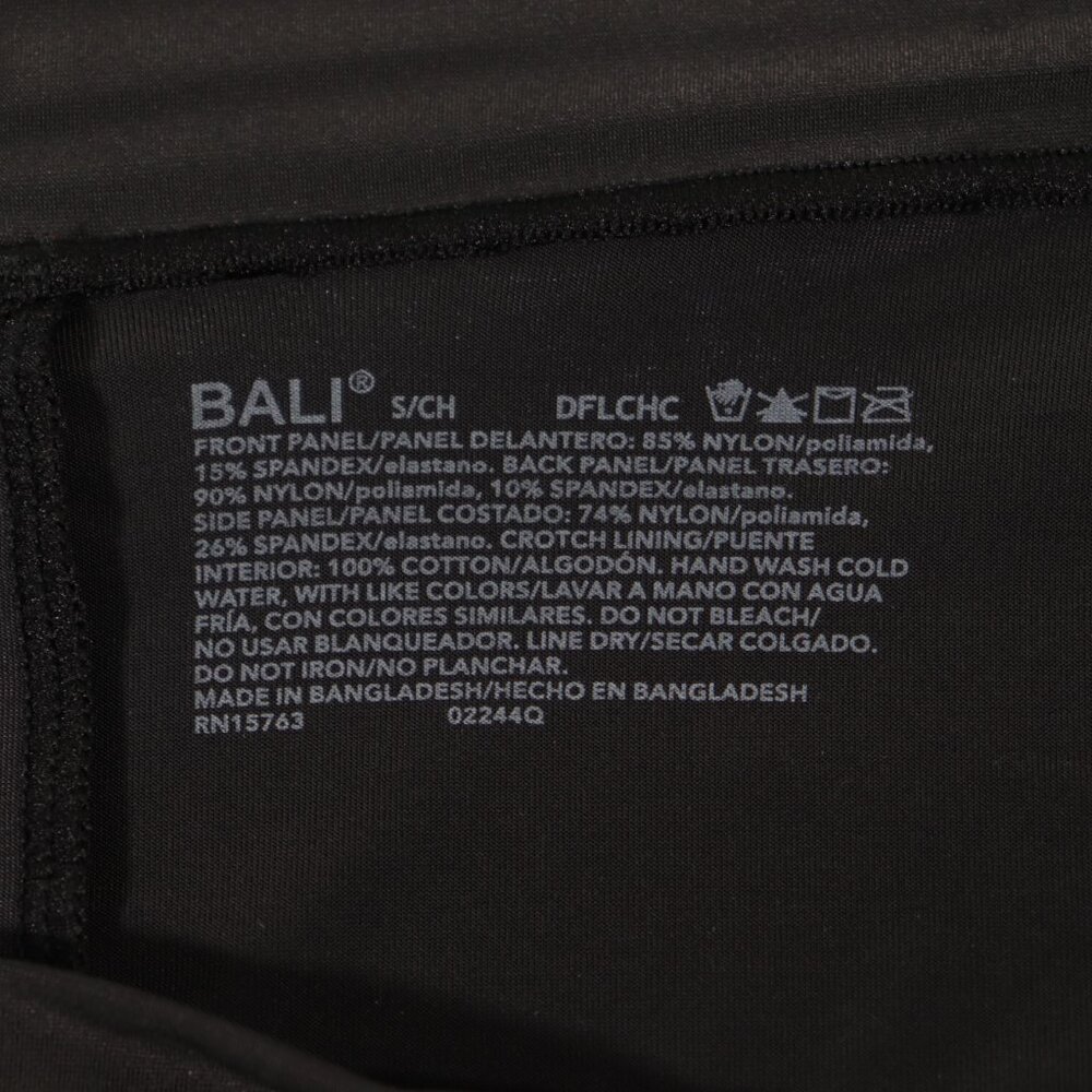 NWT Bali One Smooth U Hi-Cut Panties in Black #DHLCHC Size Small - Picture 6 of 9